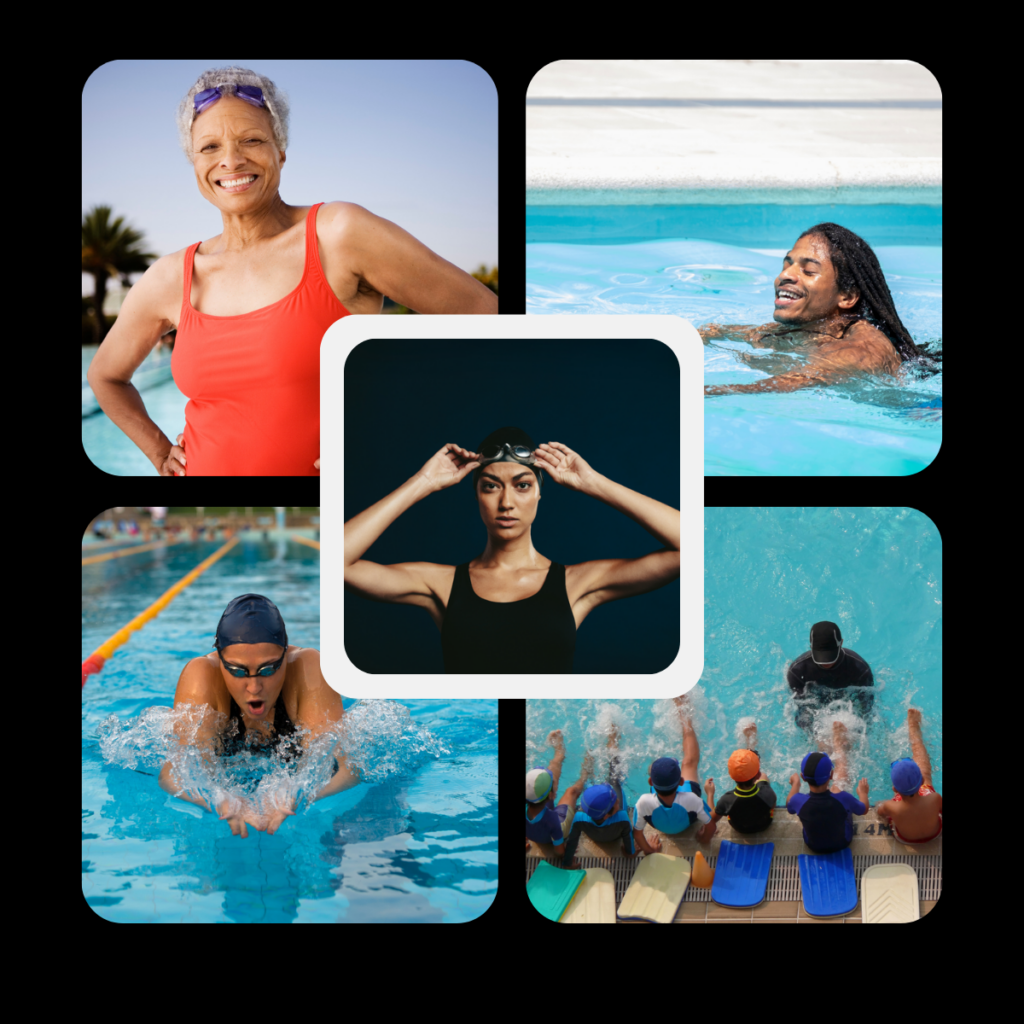 school kids swimming lessons